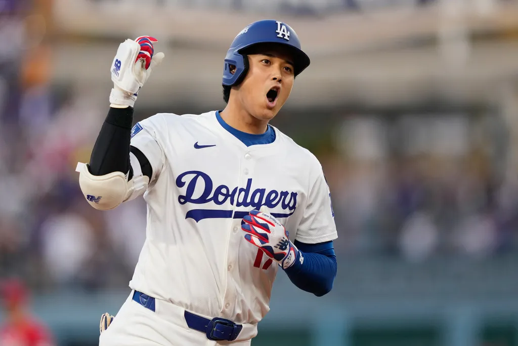 大谷翔平的暖举让摄影师相当开心。美联社