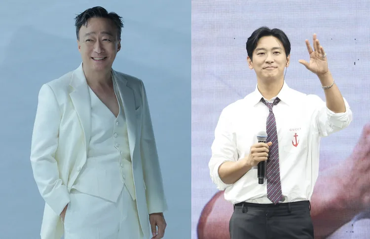 李星民（左圖）恐接替宋康昊的位置，朱智勛還在跟劇組討論演哪個角色。翻攝HB娛樂、資料照片