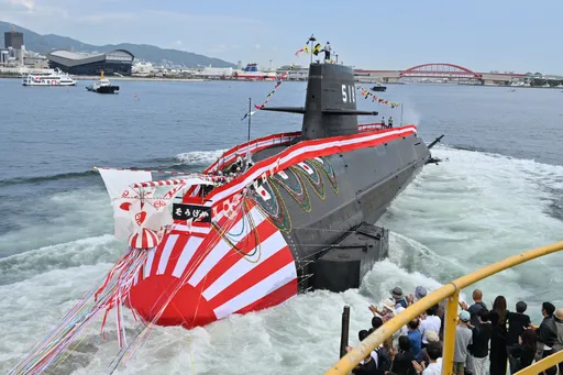 日本自製潛艦「蒼鯨號」已下水 造價僅台灣海鯤號三分之一