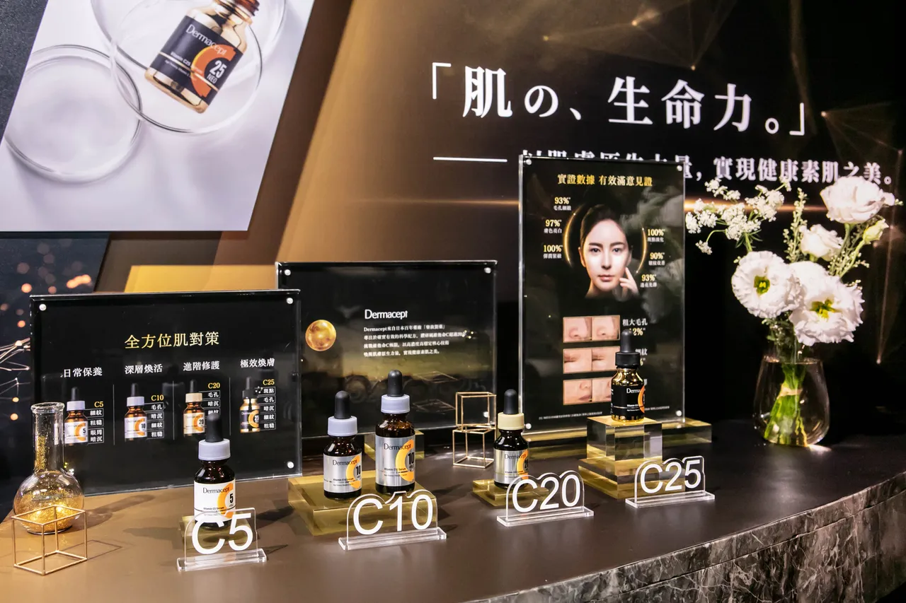乐敦制药旗下的日本专业医美品牌Dermacept登台开卖。品牌提供