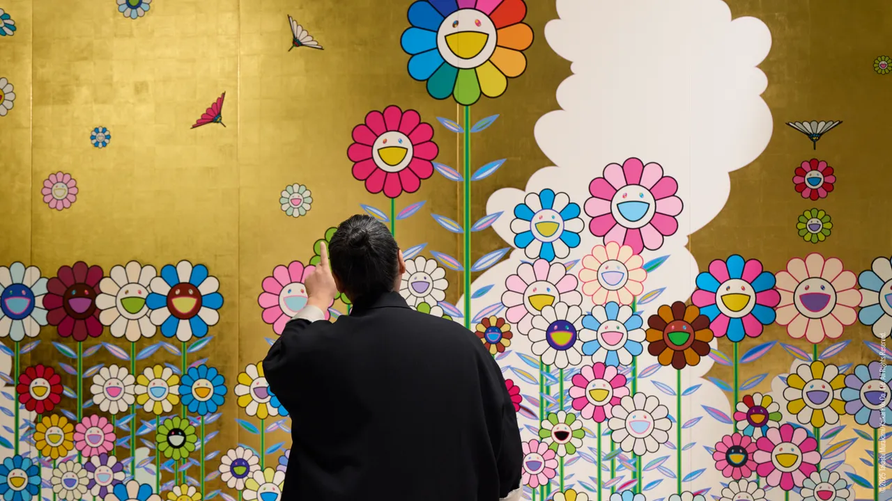 笑臉花開在香檳裡 村上隆玩出香檳王的藝術氣泡