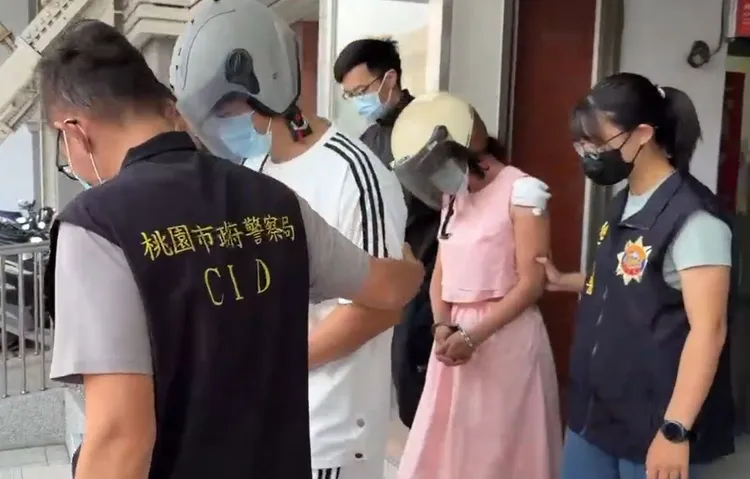 王男和張女解送歸案。中壢警分局提供