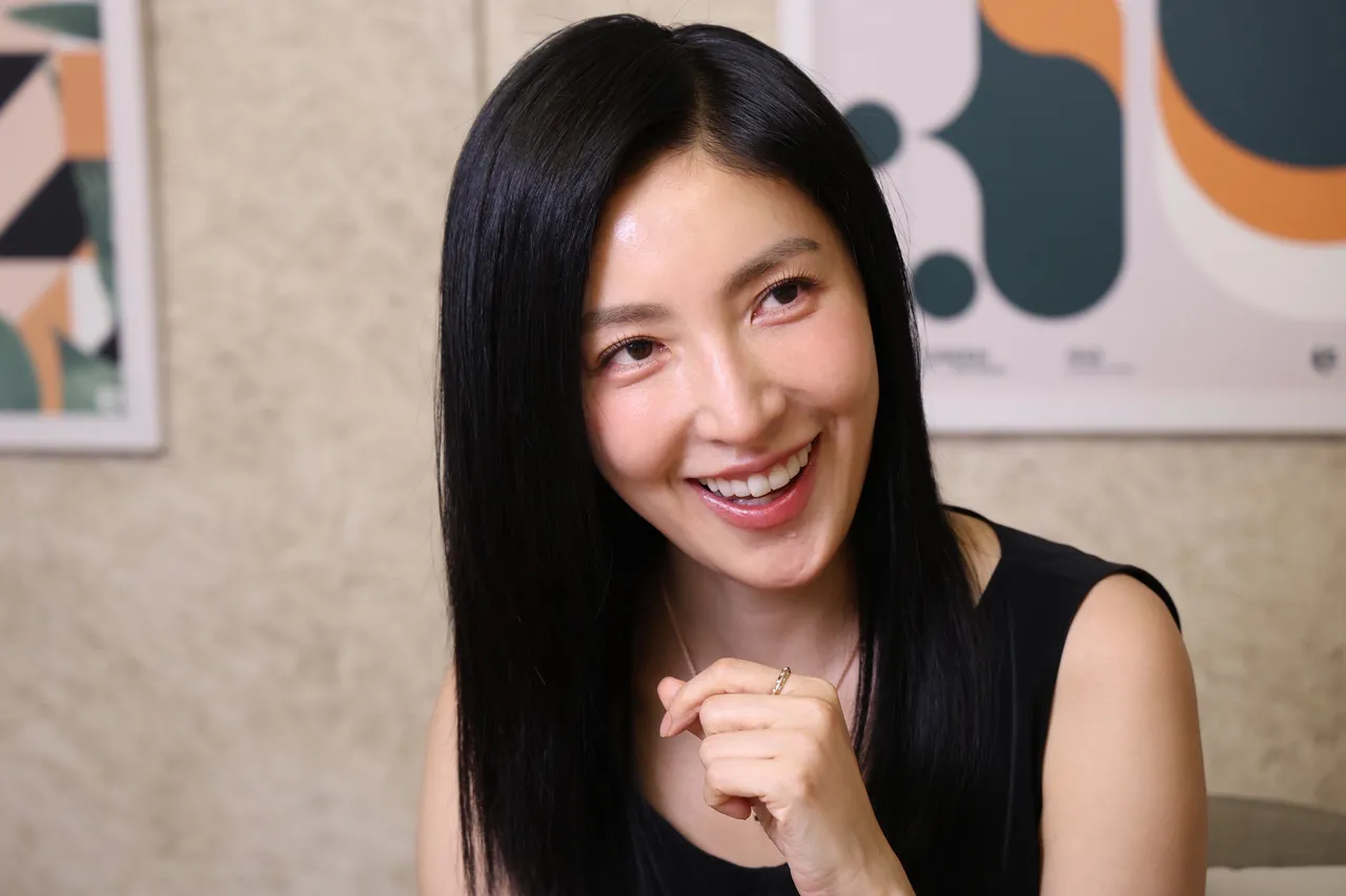 楊謹華受訪時表情豐富。莊宗達攝
