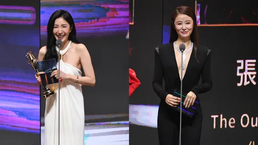 楊謹華美如希臘女神 終於封后!從「深V」林心如手上喜接獎盃