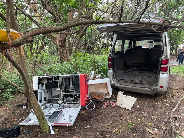 智取機遭拆卸分解。新湖警分局提供