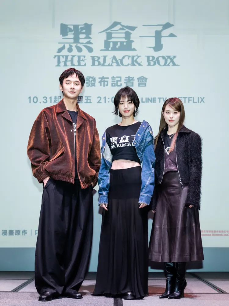 《造物獄》單元主演（左起）張軒睿、陸夏、邱偲琹。LINE TV提供