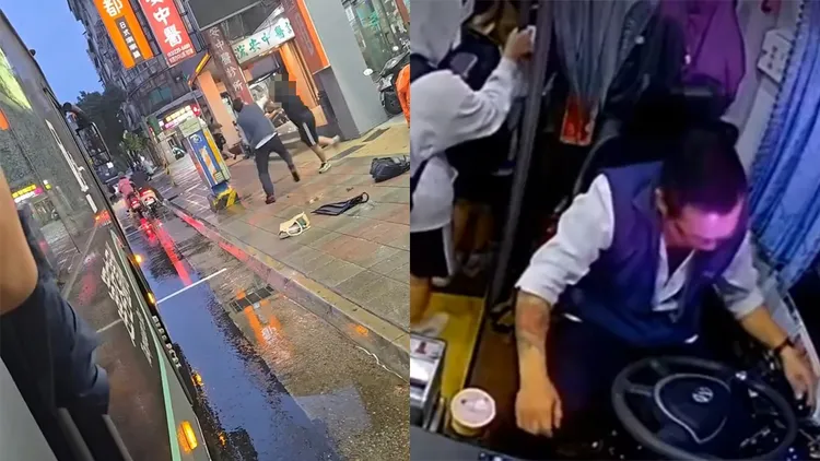 客運司機與搭車學生上演全武行。翻攝黃瓊慧Threads、桃園客運提供