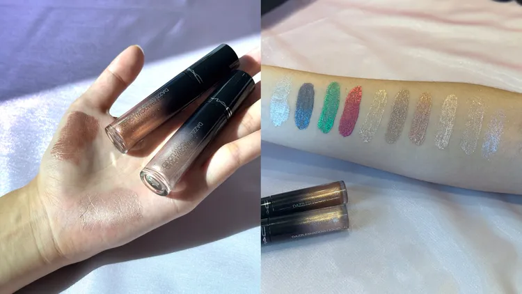 M.A.C鑽光星辰眼影液，各1080元。張家玲攝
