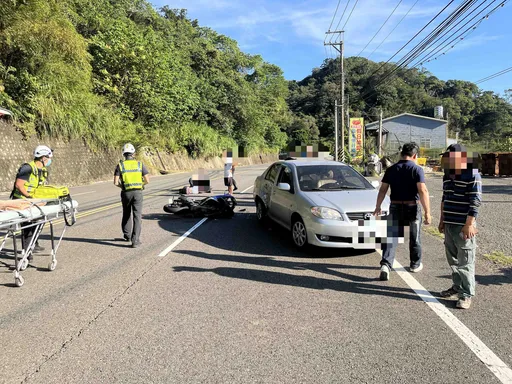 苗栗台3線轎車過彎跨越雙黃線 22歲重機女騎士慘遭擊落
