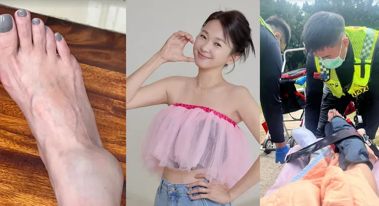 六月脚受伤肿得很厉害,当时被担架抬出场。翻摄六月IG