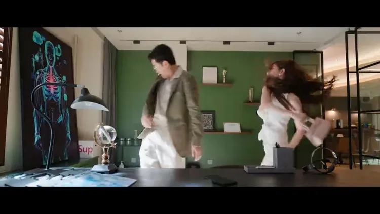 趙露思突破演惡女，打人架式很帶勁。翻攝電視劇許我耀眼微博