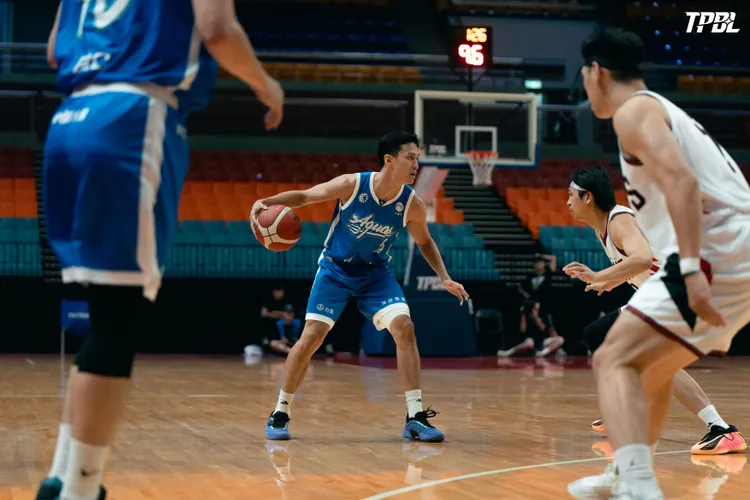 海神全本土應戰，也讓熱身賽更有練兵實戰感；圖為余純安。TPBL提供