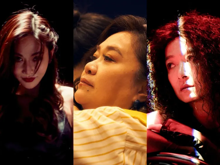 曾莞婷（左起）、鍾欣凌、謝瓊煖在獎項揭曉前已經開始「互嗆」。資料照片