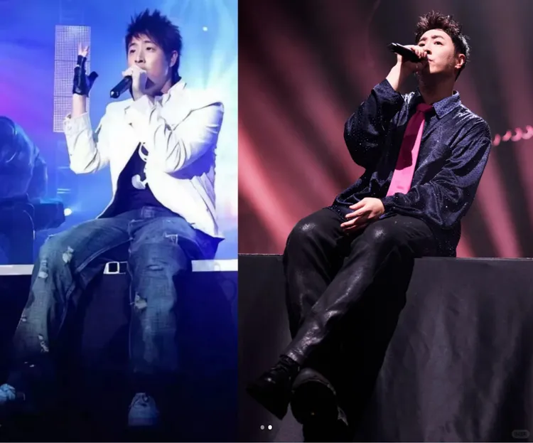 潘瑋柏發了一張2005年～2025年對比圖，告訴大家他忽胖忽瘦，決定向美食告別。翻攝《潘瑋柏（減肥中》的小紅書