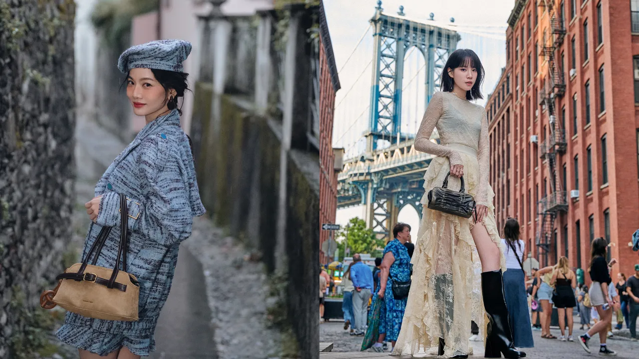 曾之喬(左)、程予希(右)雙雙以CHARLES & KEITH打造時髦私服造型。品牌提供