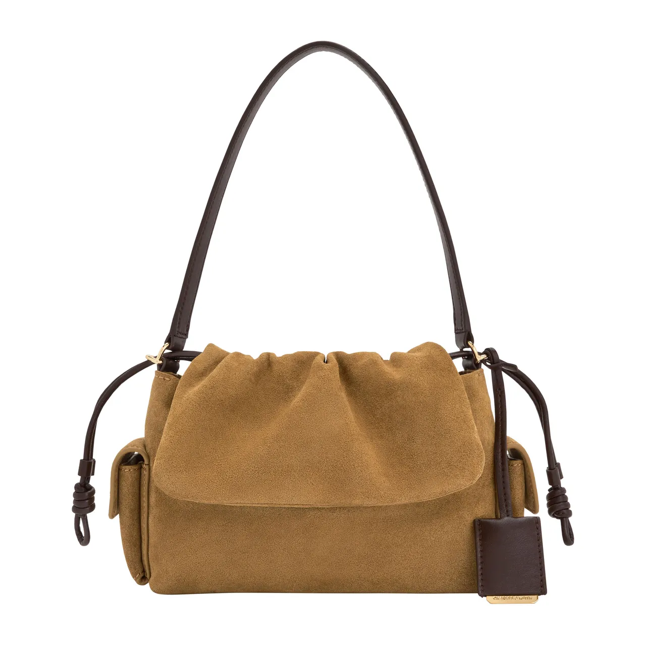 CHARLES & KEITH Khai麂皮肩背包,2790元。品牌提供