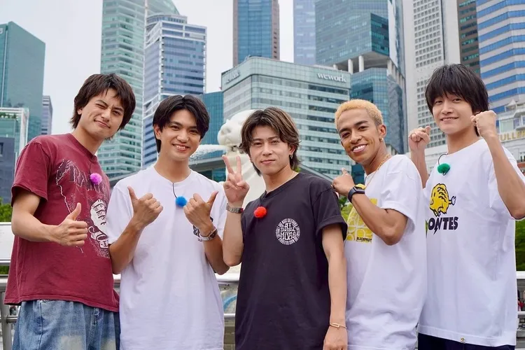 Ae! group新節目因草間理查敬太（右二）受影響，隊友正門良規（左二）今晚原定在IG直播也臨時取消。翻攝Ae! group IG