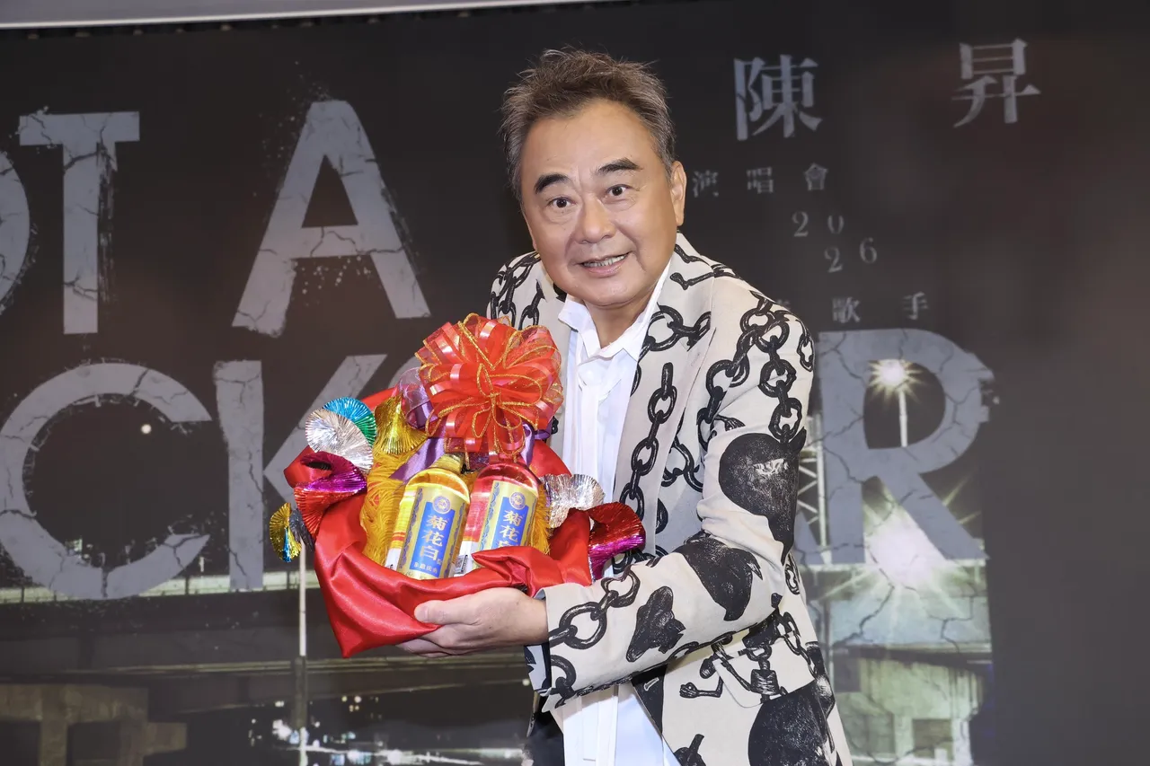 陈升今演唱会记者会洽是重阳节与他67岁生日。娱乐中心摄