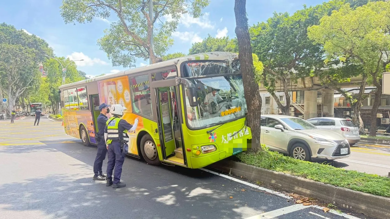 今年6月也是大都会客运冲撞同一地点安全岛。翻摄画面