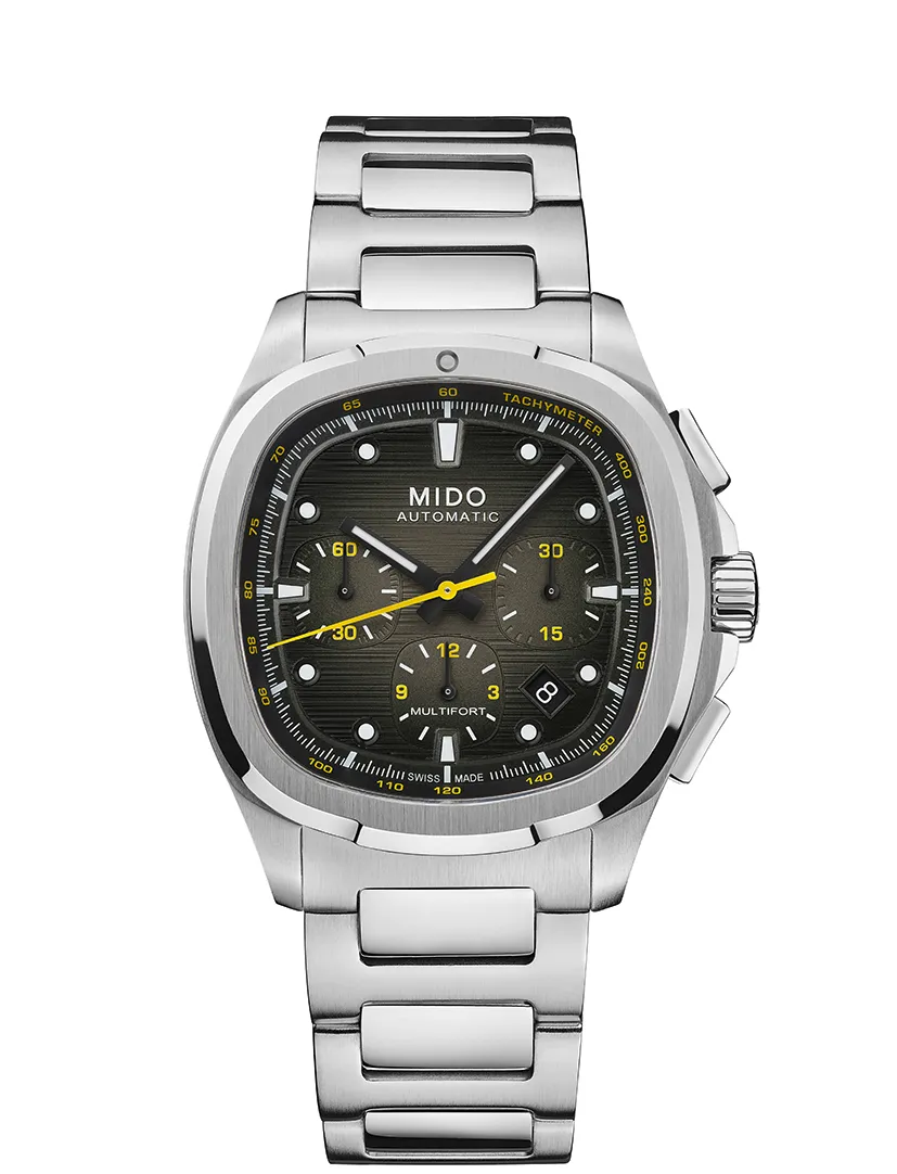 MIDO Multifort TV Chronograph计时码表,7万7100元。品牌提供