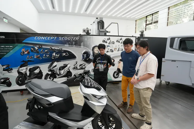 中華汽車車輛設計中心展現二輪車設計量能。業者提供