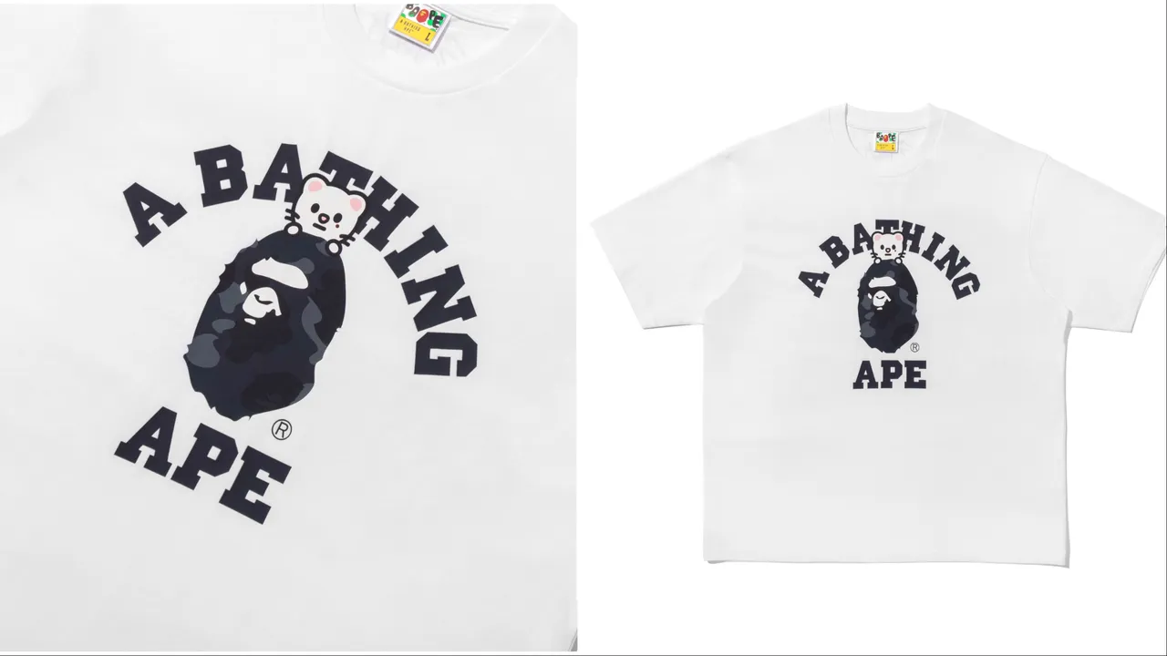 BAPE® × Stray Kids系列学院T恤,3199元。品牌提供