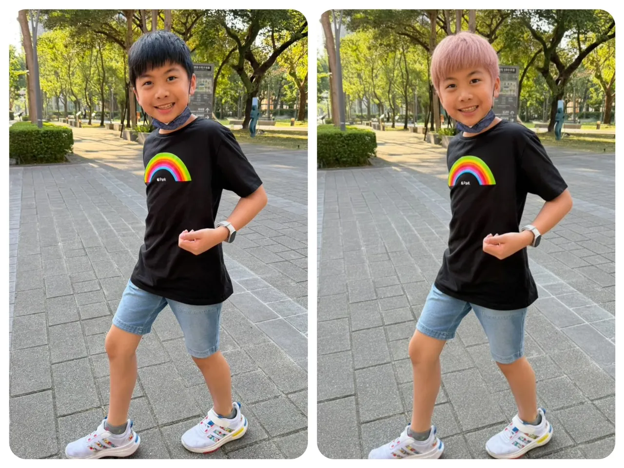 只要将指令复制贴上后,可以看的不只是单纯变化发色,而且自然度也相当高。赵筱文摄