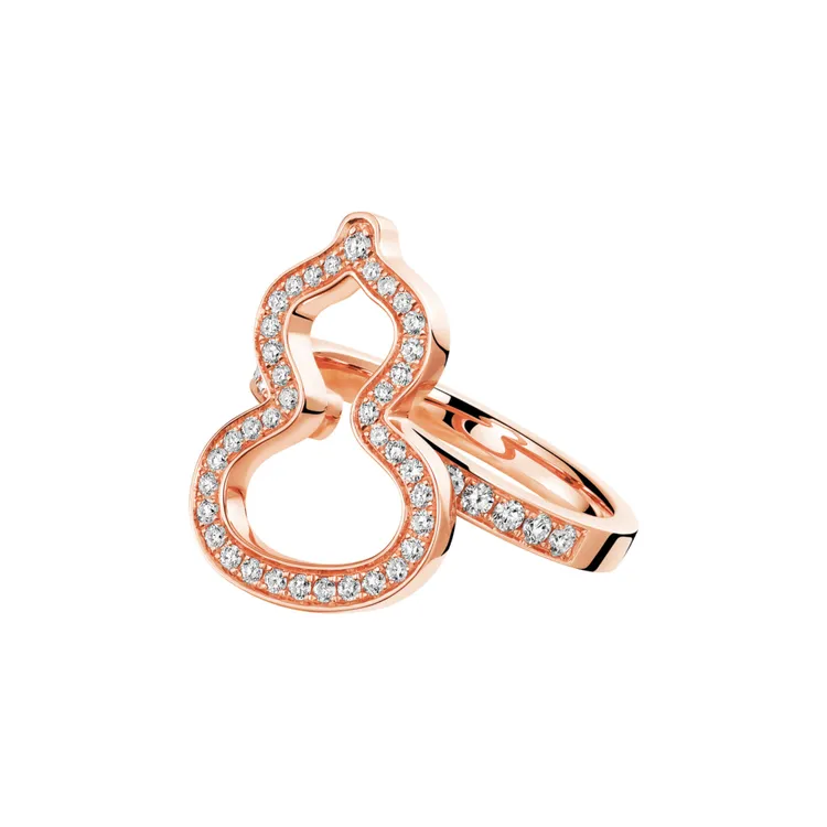 Qeelin Wulu 18K玫瑰金鑽石戒指（小），15萬1500元。品牌提供