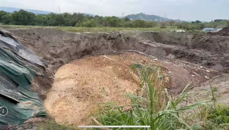 台中霧峰掩埋場的廚餘，被稱為「霧峰廚餘湖」。江和樹提供