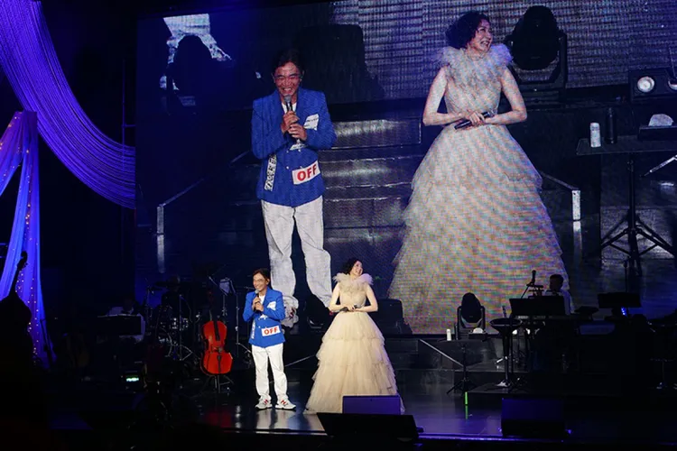 坣娜（右）當時邀來好友吳宗憲擔任嘉賓。阿爾發提供