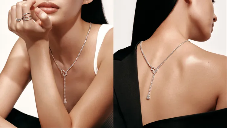 Qeelin以「領帶式」輪廓重新詮釋品牌經典葫蘆符號。品牌提供