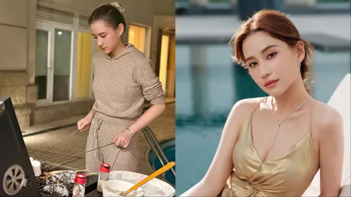 何超蓮中秋豪宅烤肉不見老公竇驍 Qeelin珠寶襯深溝獨自美麗
