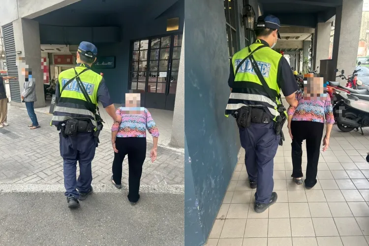 罹患失智症的蔡郑姓阿嬷徘徊第二市场,民众报警求助。