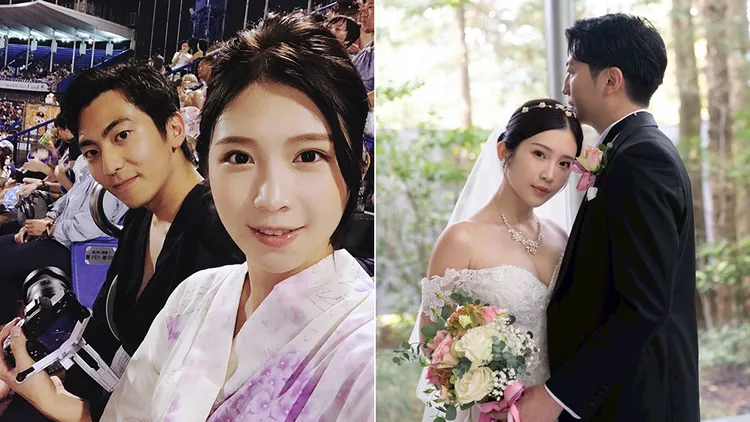 鄭家純分享與丈夫Akira的合照。翻攝自鄭家純臉書