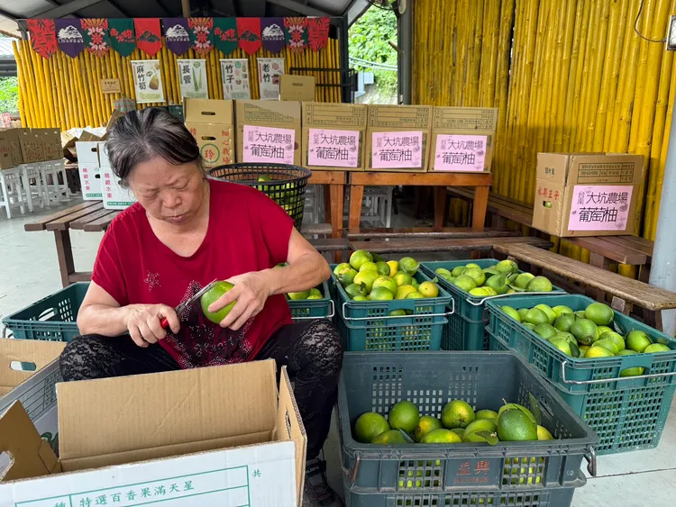 各界好友總共訂購約1700斤水果送給災區民眾，農場自己再加碼300斤。大坑農場提供