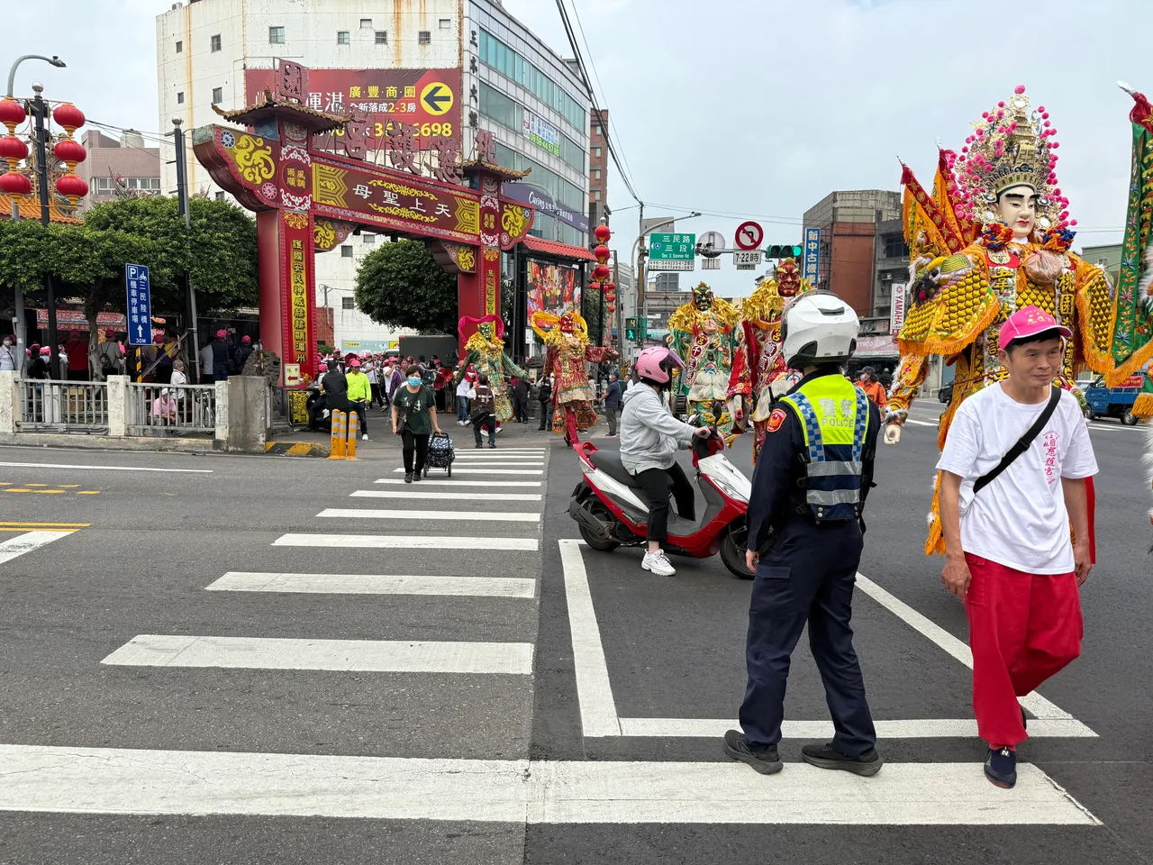 警方加强交强疏导示意图。桃园警分局提供