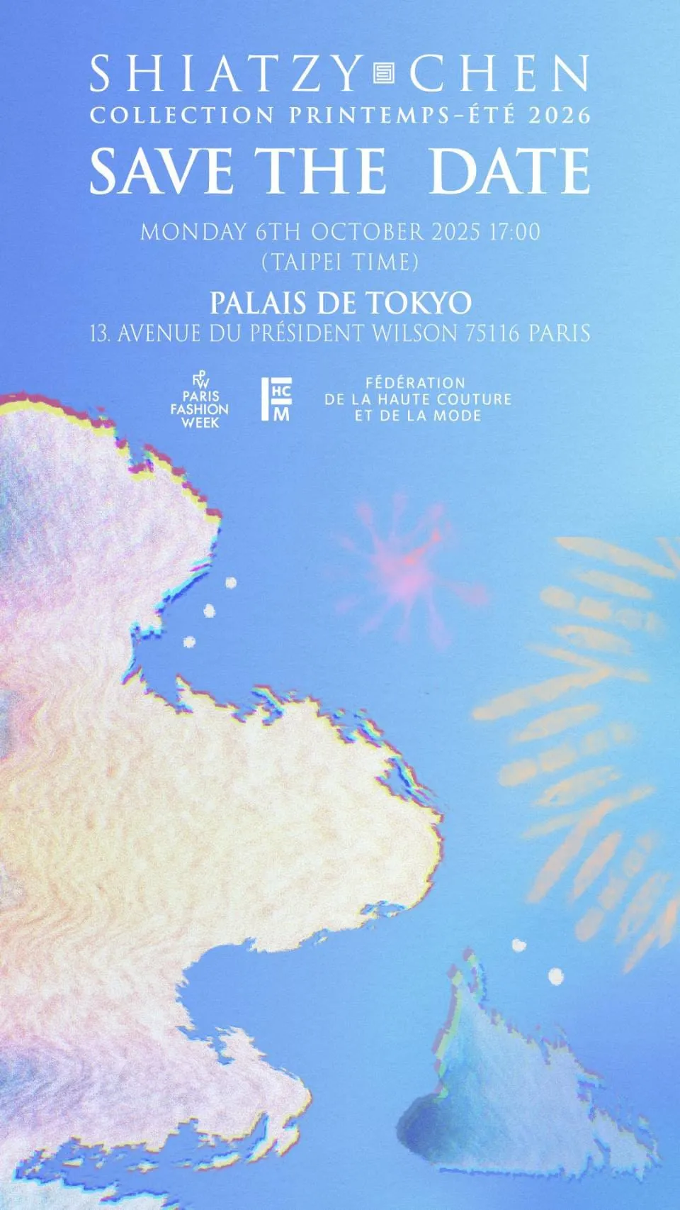 夏姿(SHIATZY CHEN)2026春夏時裝秀於台北時間6日傍晚5點在法國巴黎東京宮舉行。