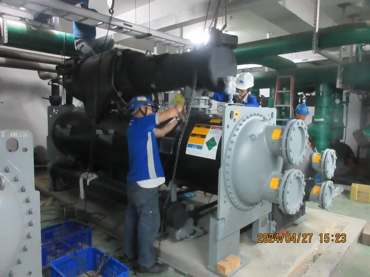 大銀微系統汰換冰水主機。主辦單位提供