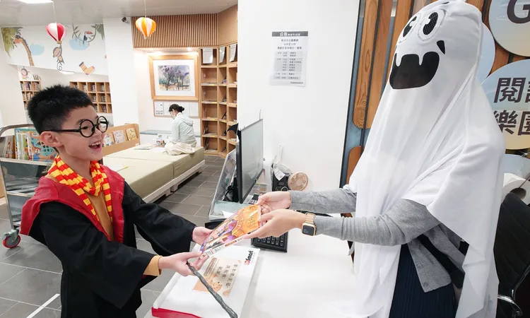 林口最美的阅读空间、李科永纪念图书馆特别推出「书中人物变装趴」,邀请社区亲子装扮成最喜欢的书中角色,感受充满书香气息的万圣节。馆方提供