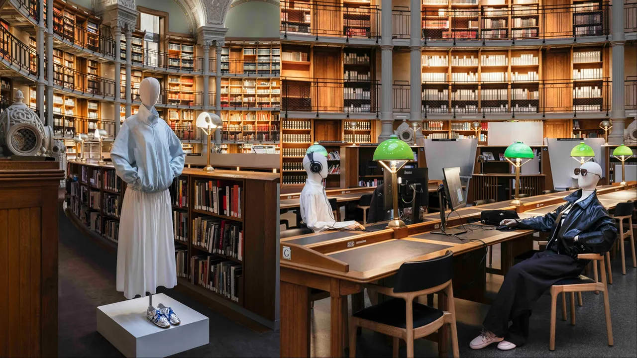 SANDRO在法國國家圖書館Richelieu分館發佈2026春夏系列。品牌提供