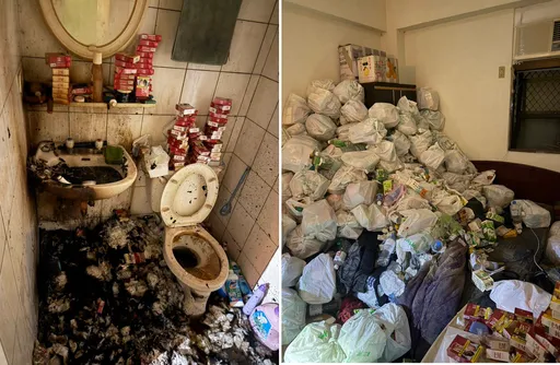 台中火警驚見「垃圾滿屋」 廁所堆滿菸盒、用過衛生紙令人作嘔