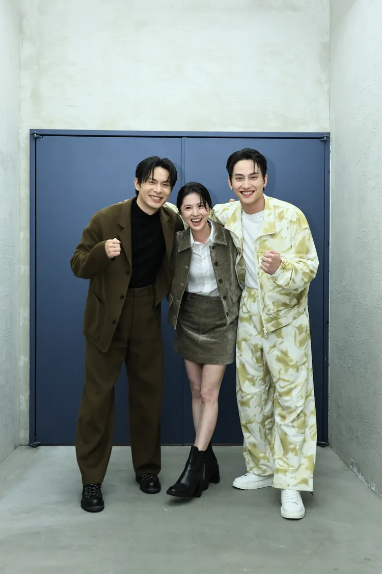 姚淳耀（左起）、林予晞、范少勳開心受訪。彭欣偉攝