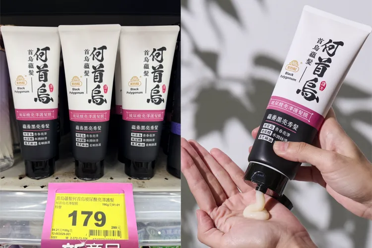 人氣新品「何首烏玻尿酸亮澤護髮膜」，只要厚敷頭髮幾分鐘，就像做了個保濕SPA。