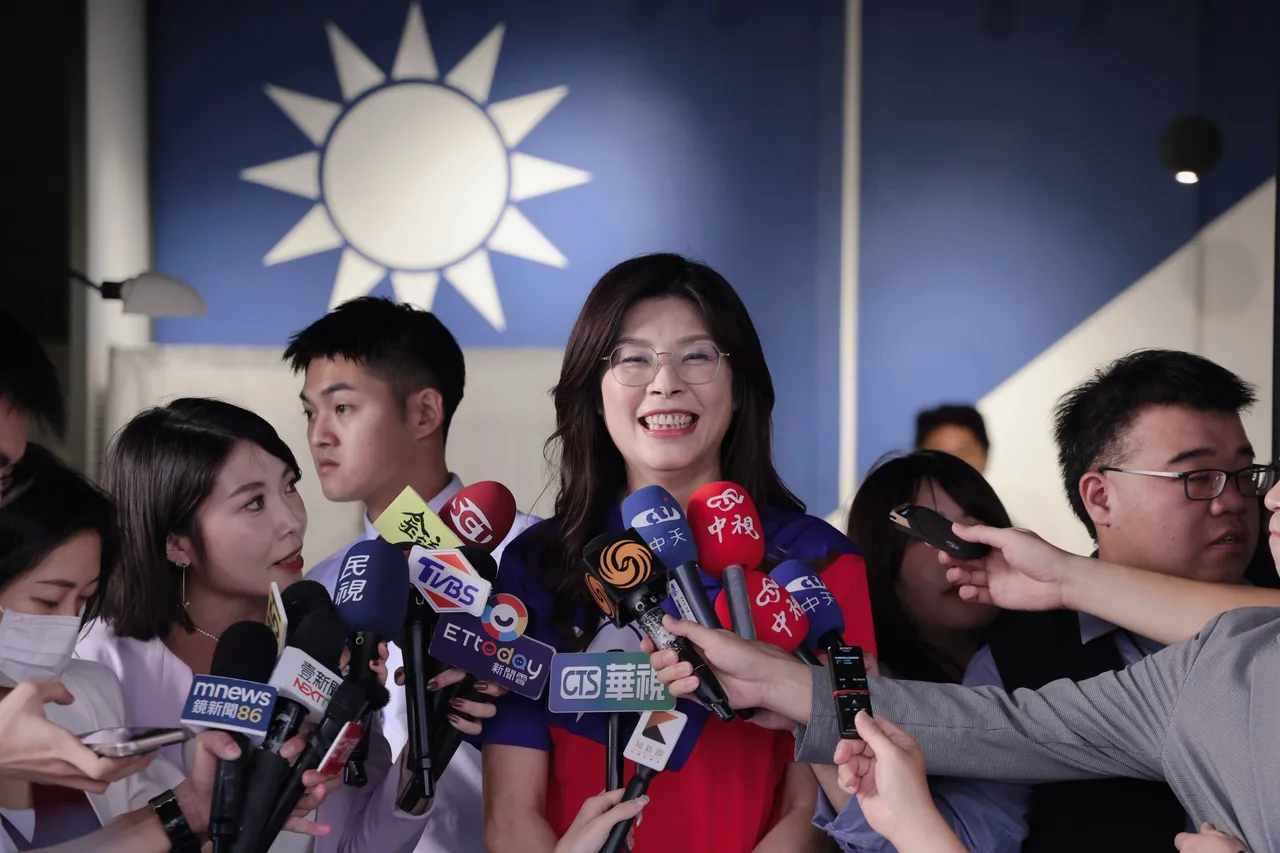 国民党新任党主席郑丽文。李俊毅摄