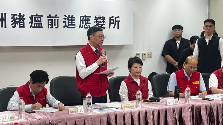 視察非洲豬瘟應變所被問中市防疫打幾分　卓榮泰：分數讓人民打