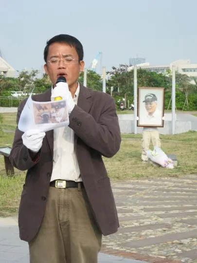庄胜晃曾任高雄市关怀台籍老兵文化协会总干事。冈山眷村文化协会提供