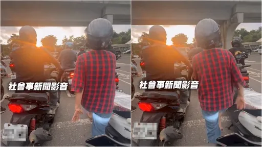 時間管理大師!阿嬤停等紅燈路口伸展筋骨 警察提醒大大不可