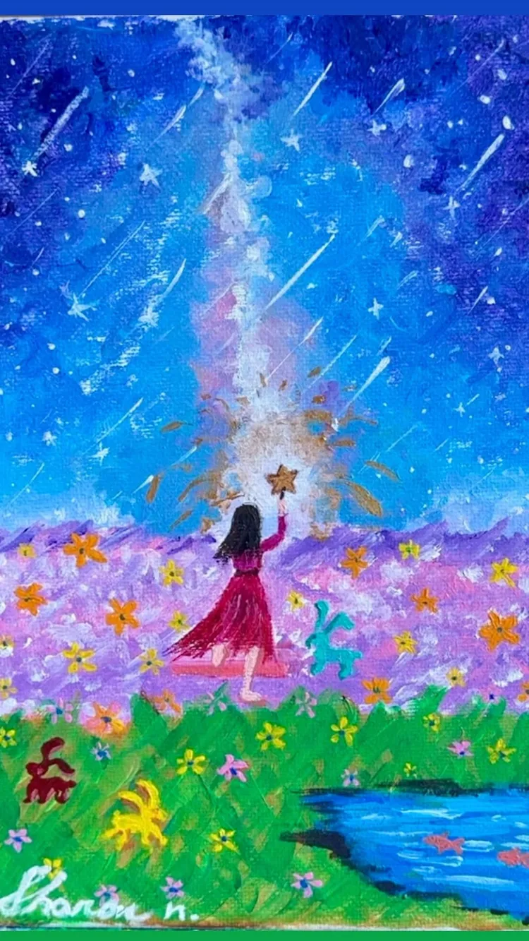 許維恩曾夢見大S，於是把夢中場景畫了出來。翻攝許維恩臉書