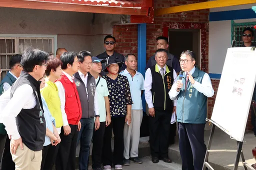 賴清德視察新營災後復建!屋損慰助金逾1億 中央將持續投入經費