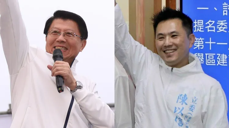 谢龙介和陈以信皆有意争取国民党提名、参选2026年台南市长。左资料照、右彭欣伟摄
